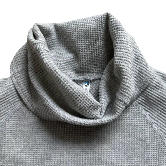 Kühl Women’s Petra waffle knit Turtleneck gray size medium - Picture 2 of 9